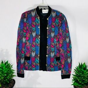 Vintage David Molho quilted jacket from the 1980s,  evening piece made in France